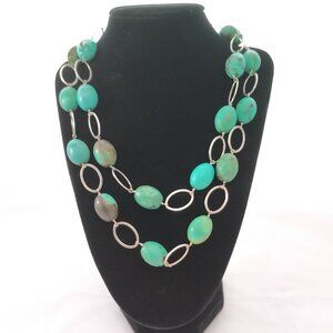 Beautiful Natural Turquoise and Sterling Necklace/Body Jewelry